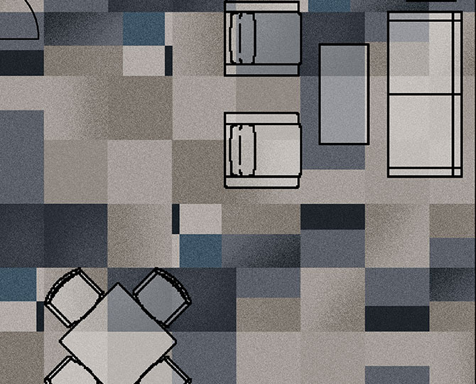 Spargimento Cubo BLUE Loop Modern Commercial Carpet Tiles