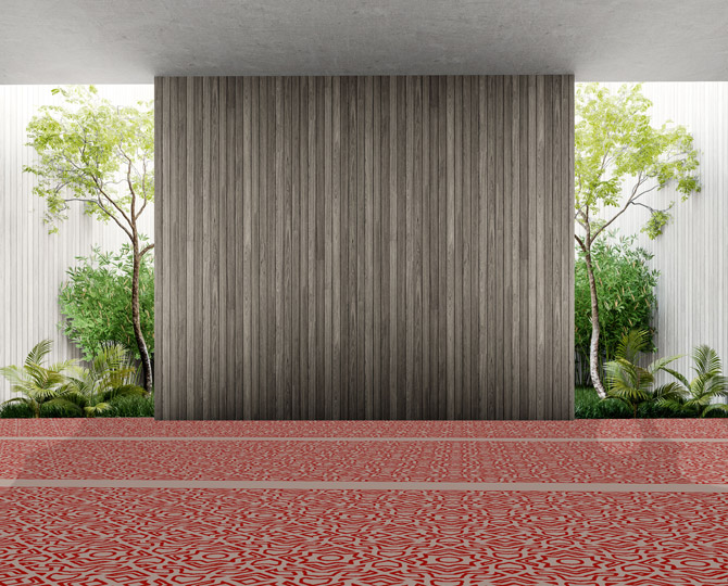Red Loop Tradizionale Prayer Room Carpet