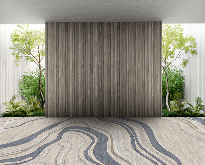 Giallo Loop Contemporary Hotel Carpet