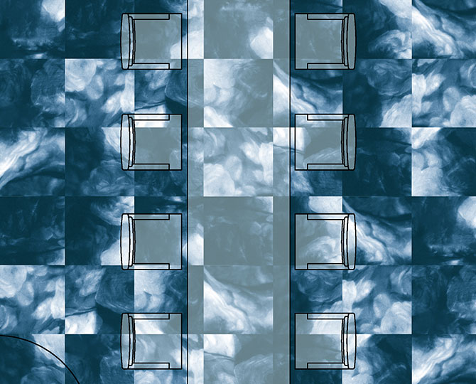 Ephremidity Blue Loop Modern Commercial Carpet Tiles