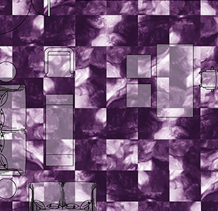 Epsmeraldo Purple Loop Modern Commercial Carpet Tiles