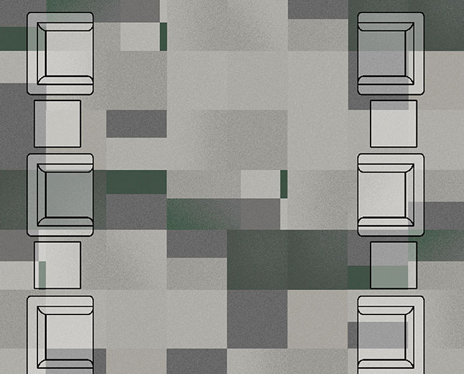 Spargimento Cubo verde Loop Modern Commercial Carpet Tiles