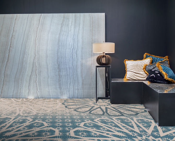 Blue Loop Contemporary Room Carpet