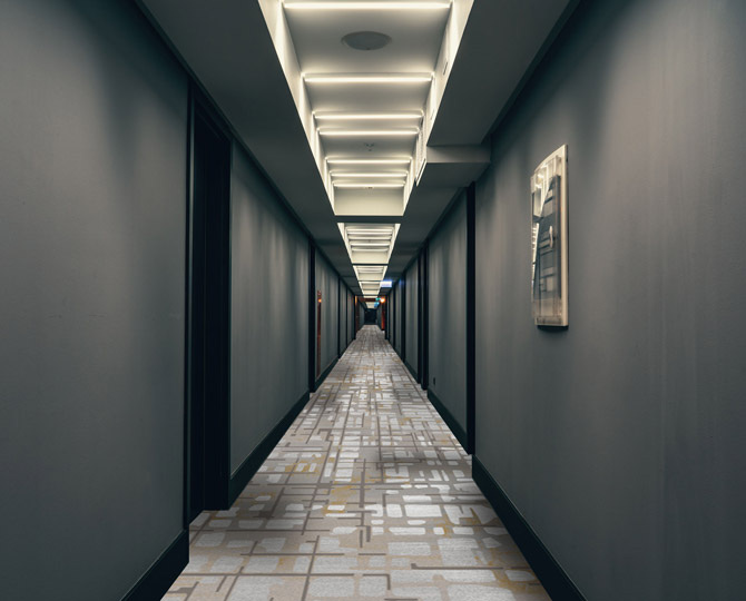 Grigio Loop Modern Corridoio Carpet