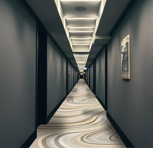 Yellow Cut Modern Resort Carpet