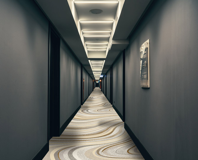 Yellow Cut Modern Resort Carpet